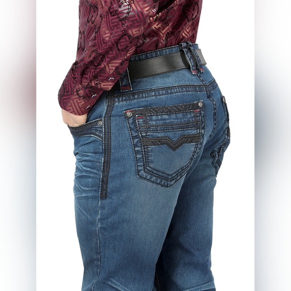 Cowboy Heavy Denim Bootcut Men's Jean's - Picture 5 of 5